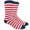 White Dress Sock with Red Stripe