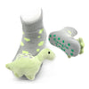 Green Dinosaur Boogie Toes Rattle Socks, 1-Pair, 0-1 Yrs