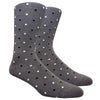 Grey Dress Sock with White & Black Polka Dots