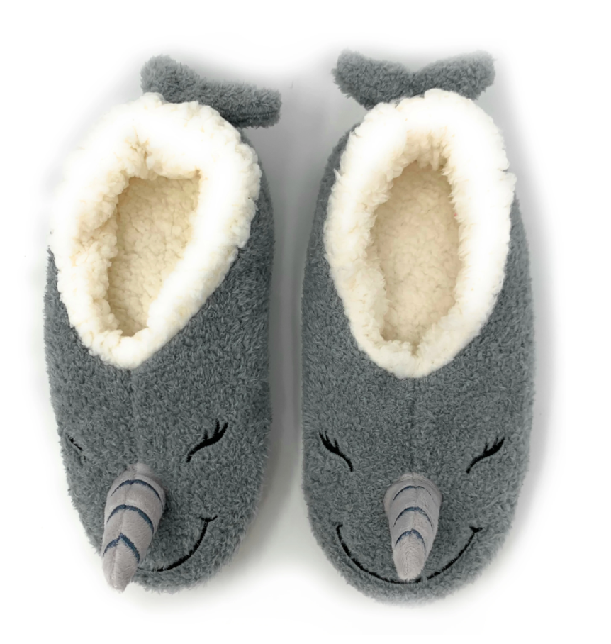 NARWHAL WOMENS INDOOR SLIPPER  9-10