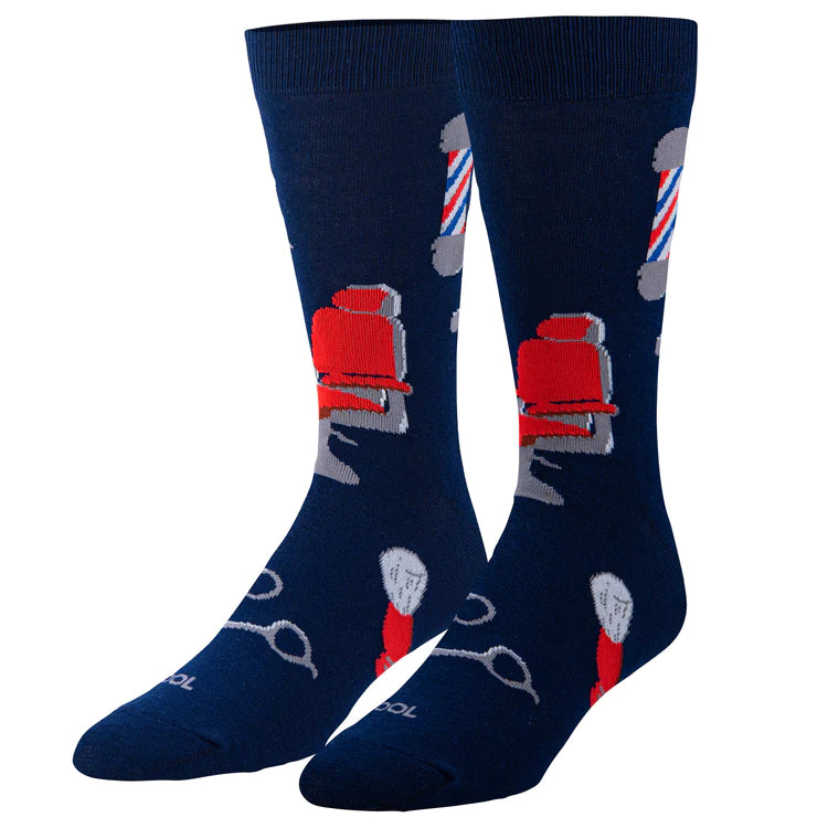 Barber Shop - Cool Socks Mens Crew Folded