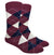 Burgundy Argyle Dress Socks
with Navy and Cream Pattern